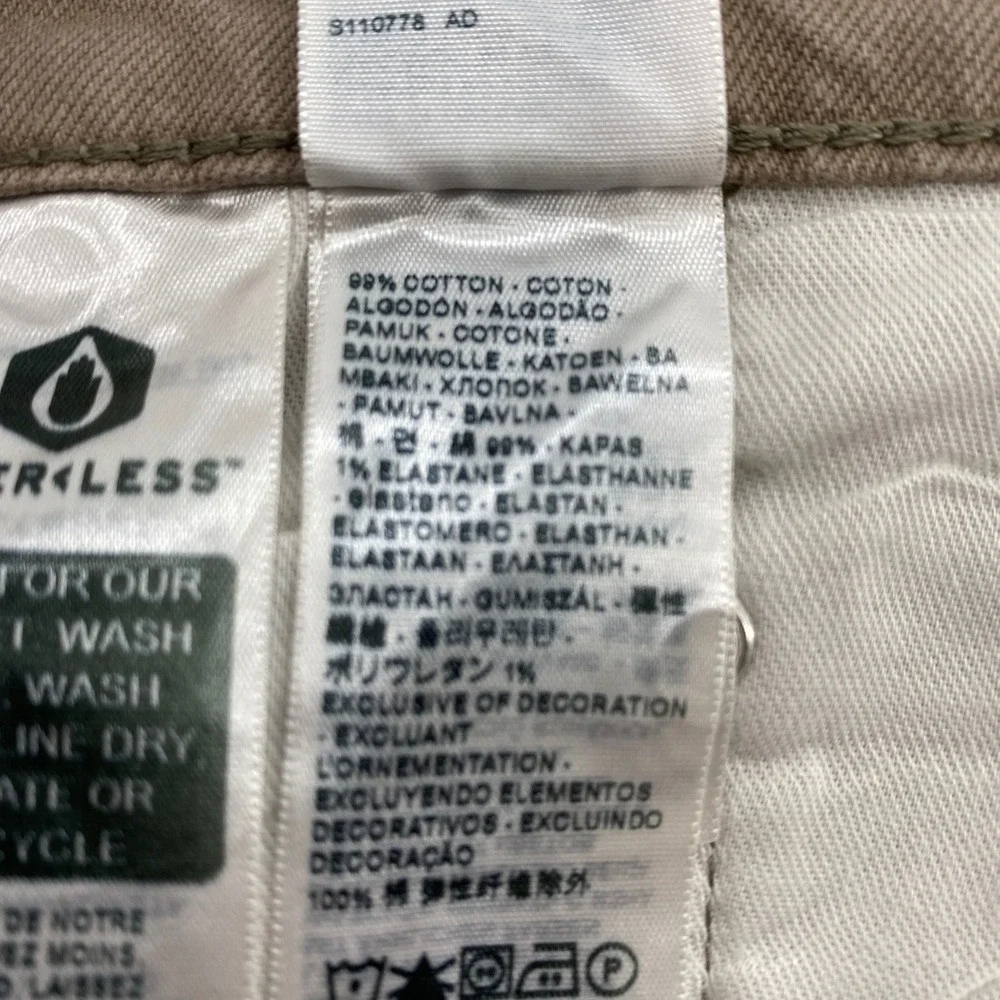 Levis 511 Slim Fit Khaki Tan Jeans Mens 48x30(48x28) Cotton Stretch 5 Pocket